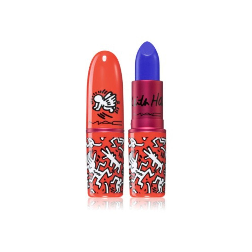 MAC MAC, Viva Glam X Keith Haring, Langanhaltend, Creme-Lippenstift, Kanal Blau, 3 g Regular