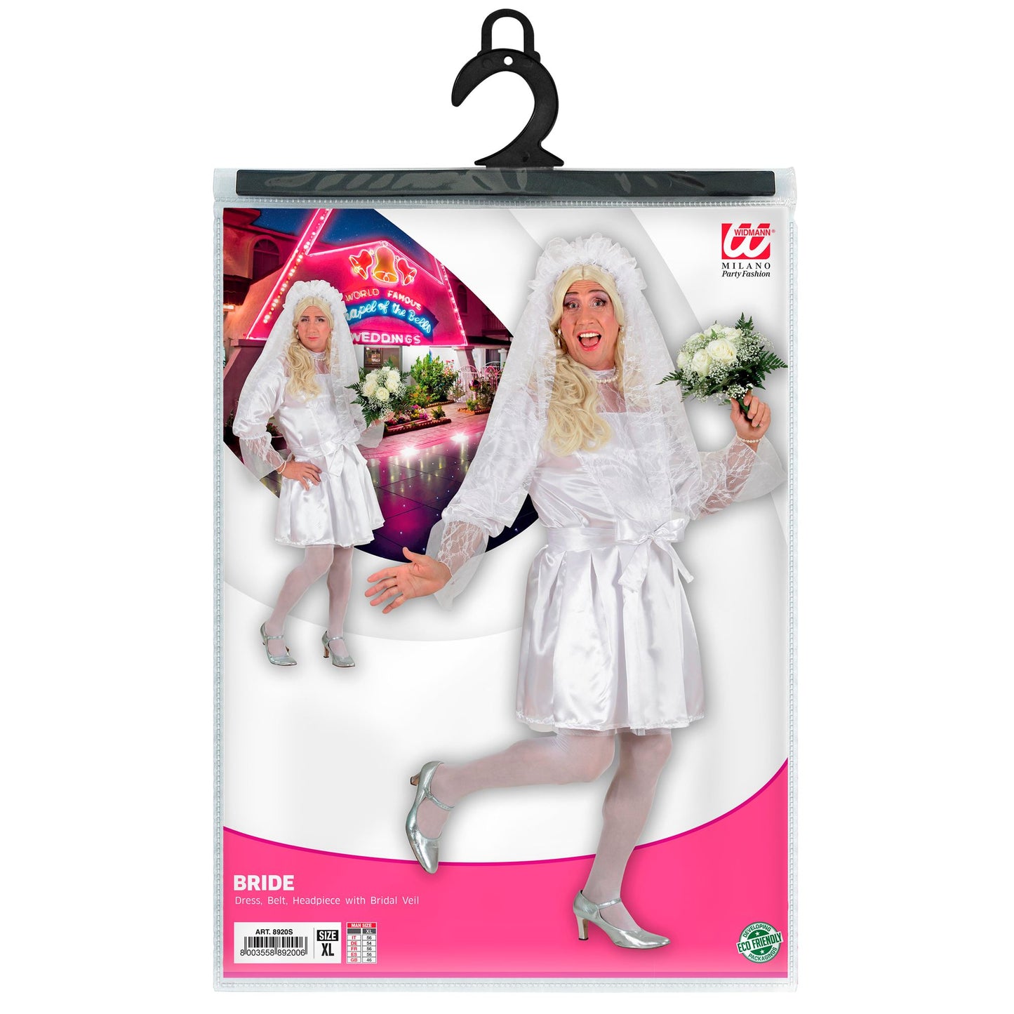 "MÄNNLICHE BRAUT" (Kleid, Gürtel, Kopfbedeckung mit Schleier) – Ansicht 3
