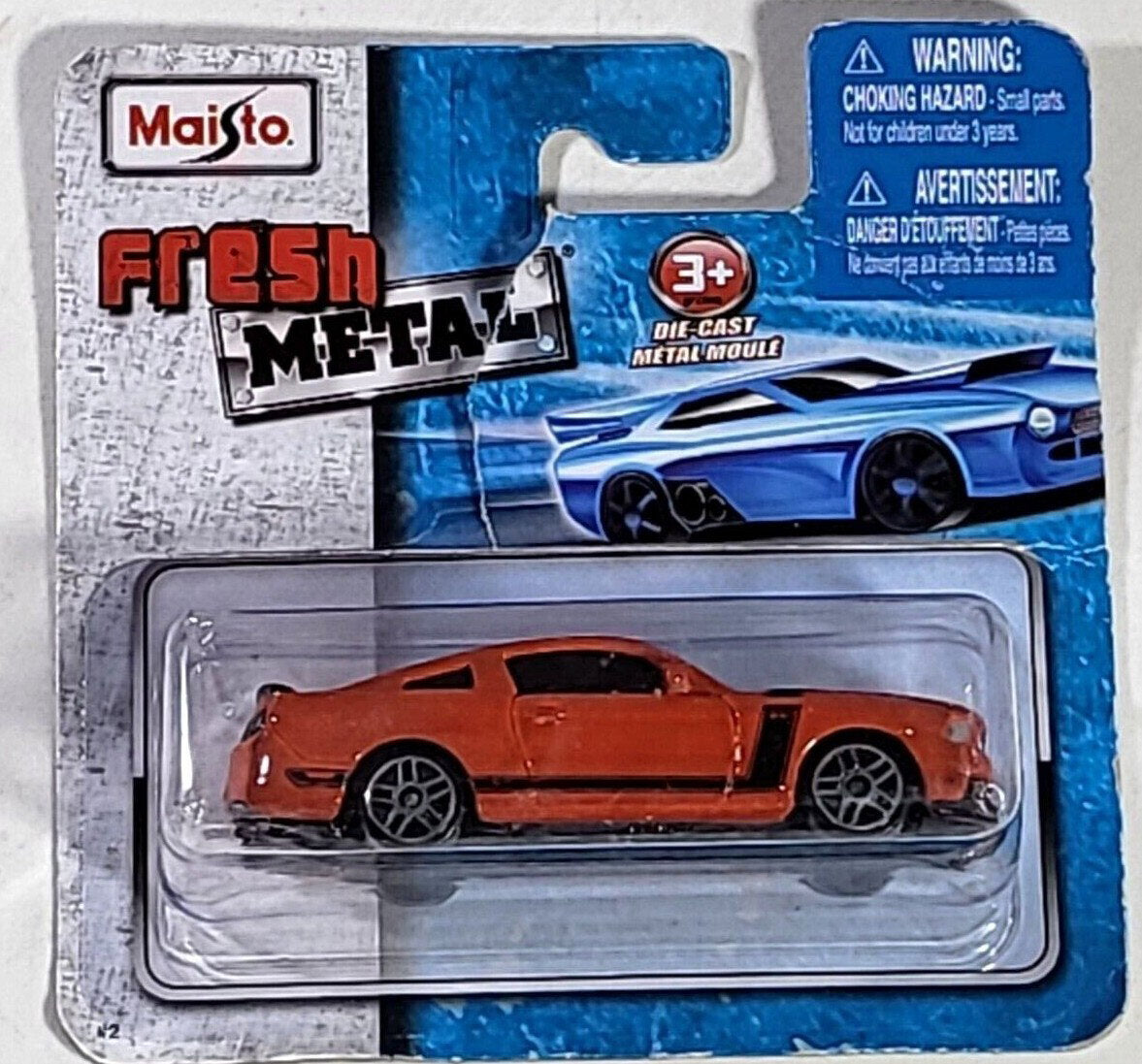 Maisto, Fresh Metal Miniature, Ford Mustang Boss 302, Spielzeugauto, 11652, Dunkelrot, 1:64, 3+