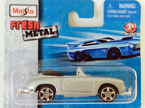 Maisto, Fresh Metal, Porche 356 Convertible, Spielzeugauto, 11350, Silber, 1:64, 8+ jahre