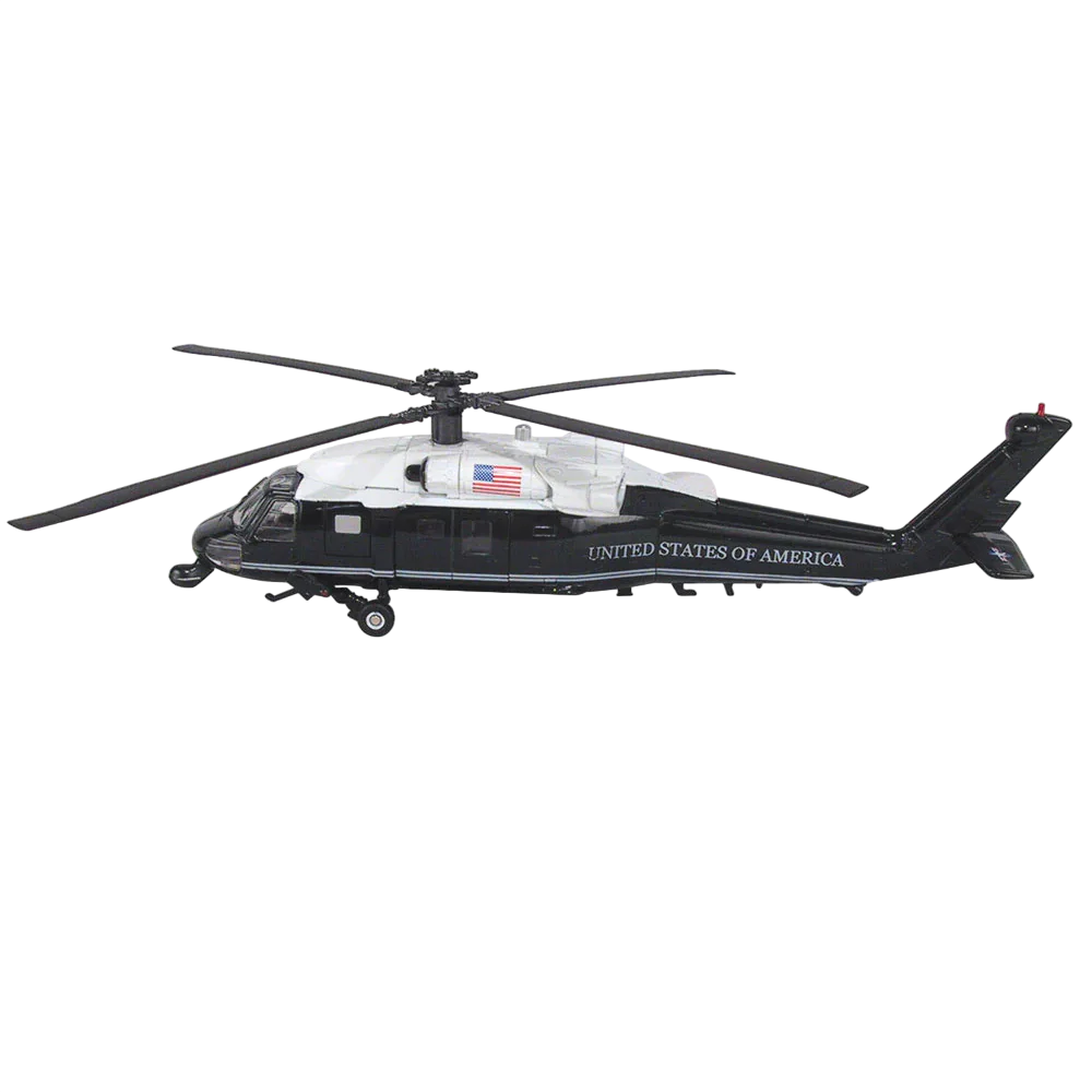 Maisto, Fresh Metal Tailwinds, Military Helicopter Sikorski VH-60N, Spielzeugauto, Schwarz und Weiß, 1:14, 8+ jahre