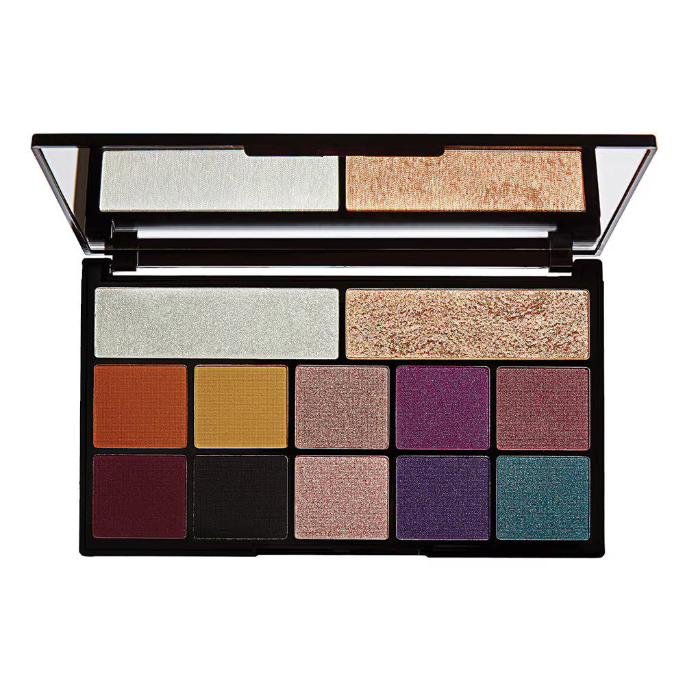 Makeup Revolution, Carmi, Lidschattenpalette, Kuss des Feuers, 12 Schattierungen, 27 g