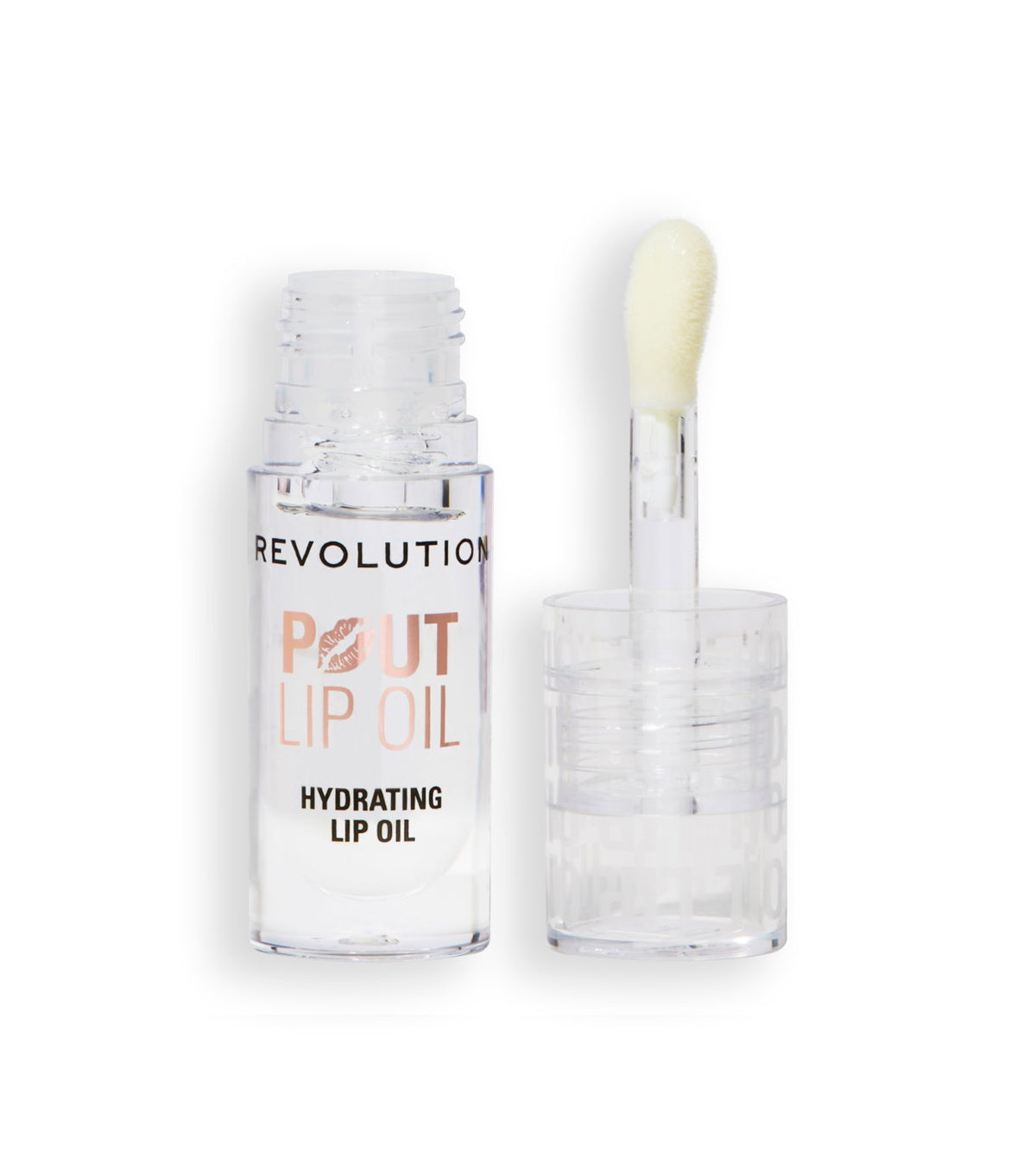 Makeup Revolution, Pout, Vegan, Glänzend, Lippenöl, Lychee Clear, 4 ml