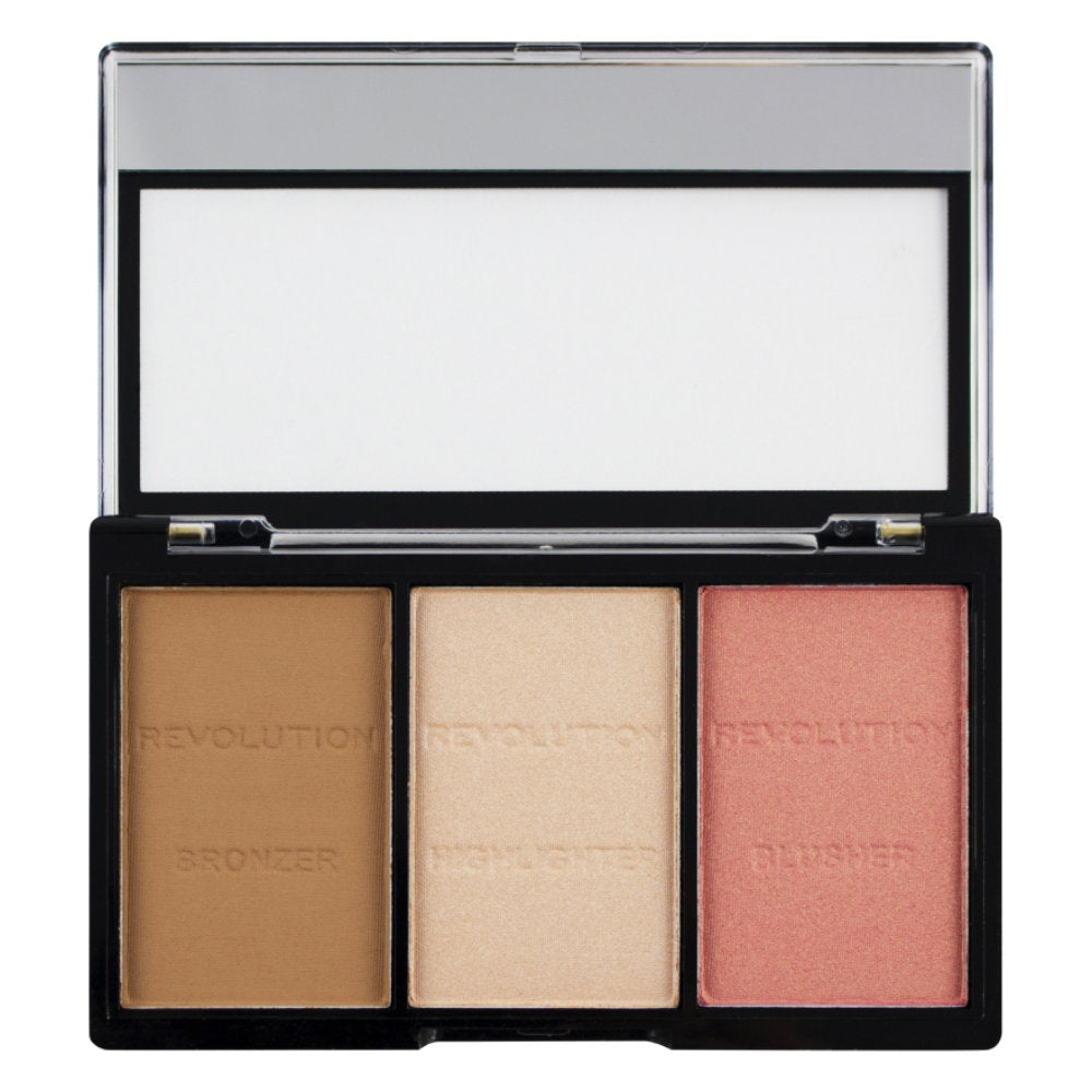 Makeup Revolution, Ultra Sculpt & Contour, Konturpalette, Ultra fair, 3 Schattierungen, C01, 11 g