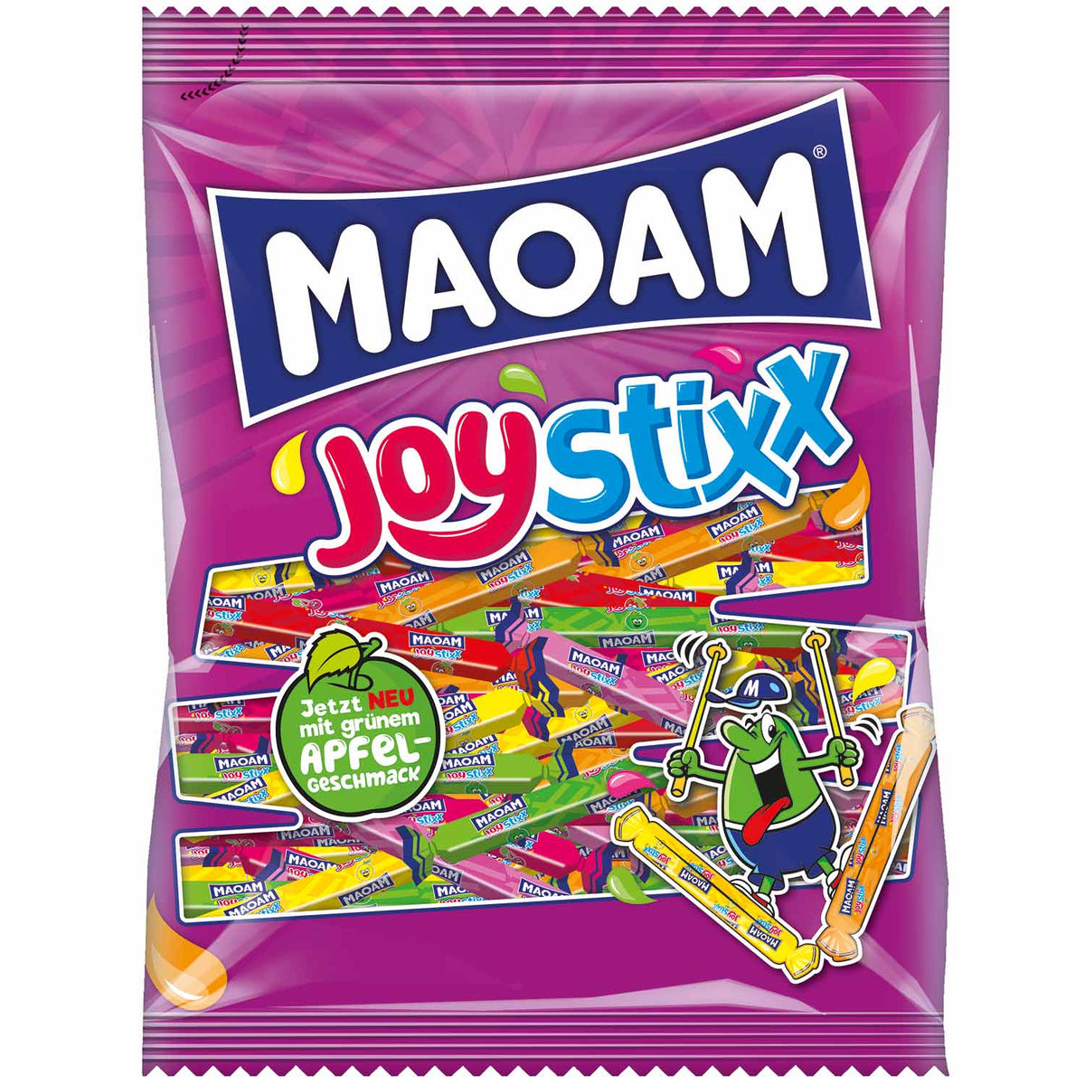 Maoam JoyStixx 200 g Kaubonbon-Stangen mit sechs fruchtigen Geschmacksrichtungen