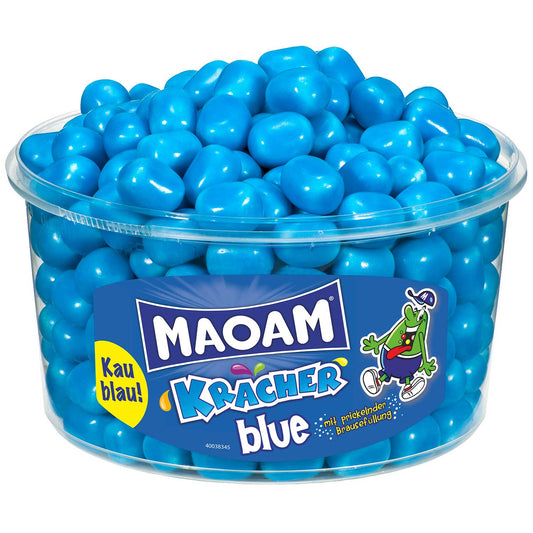 Maoam Kracher Blue 265er Kaubonbon mit Brausepulverfüllung – Produktansicht