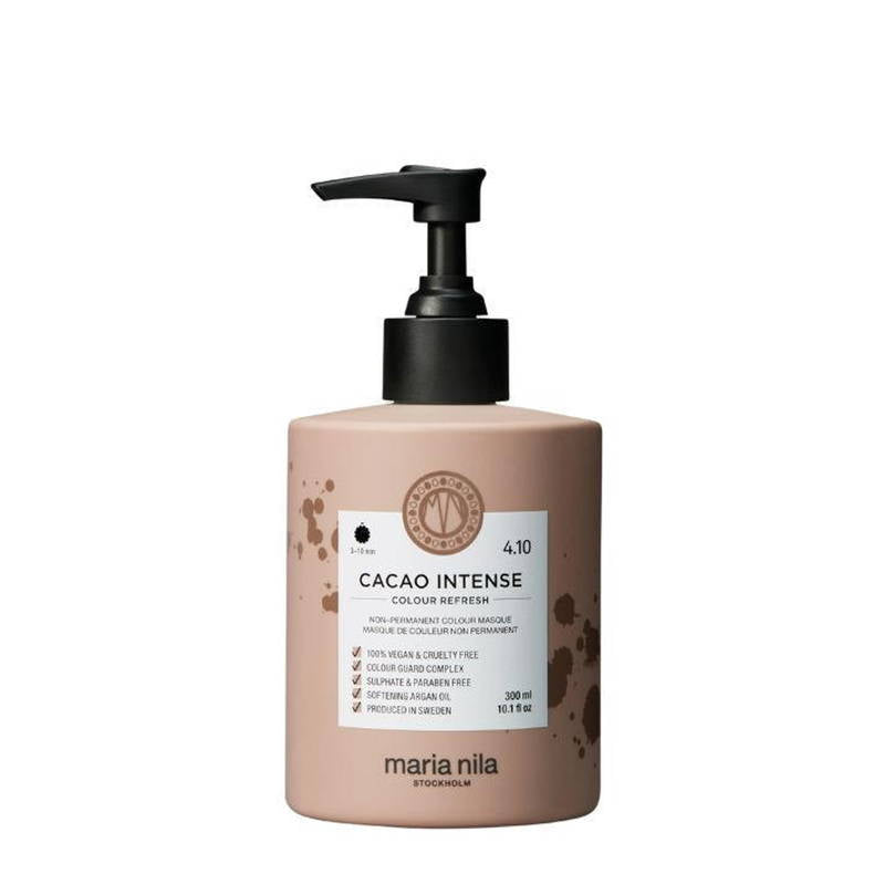 Maria Nila, Colour Refresh, Vegan, Haarfarben-Creme-Maske, Zur Farbauffrischung, 4.10 Cacao Intense, 300 ml