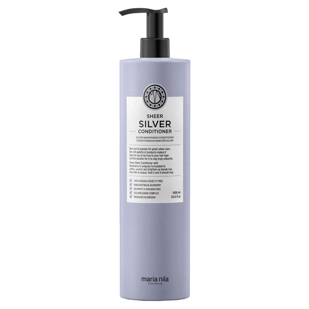 Maria Nila Maria Nila, Sheer Silver, Parabenfrei, Haarspülung, Feuchtigkeitsspendend, 1000 ml Regular