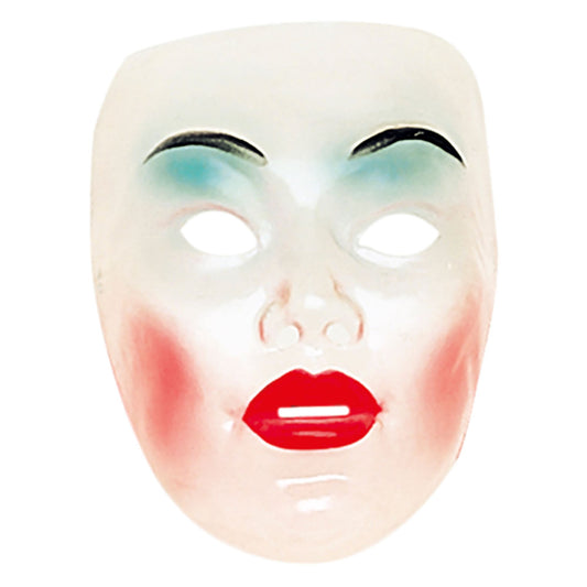 "MASKE DAME AUS KUNSTSTOFF" – Vorderansicht