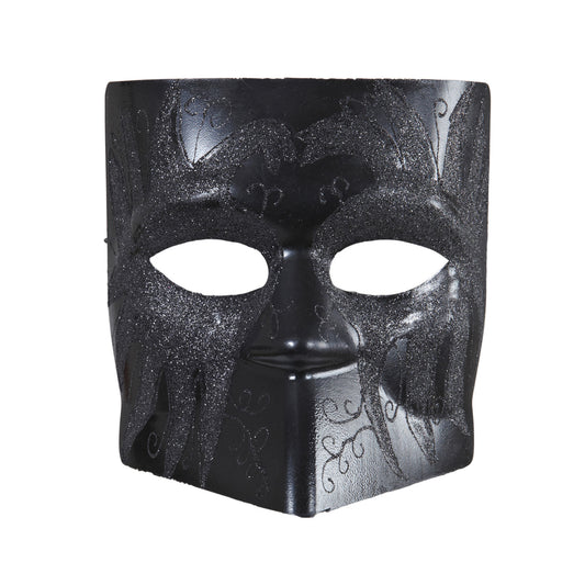"MASKE DOGE SCHWARZ " – Vorderansicht