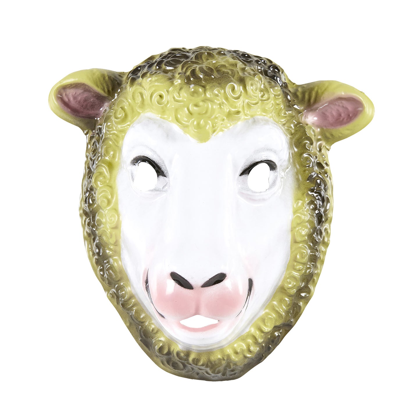 "MASKE SCHAF" aus Plastik – Vorderansicht