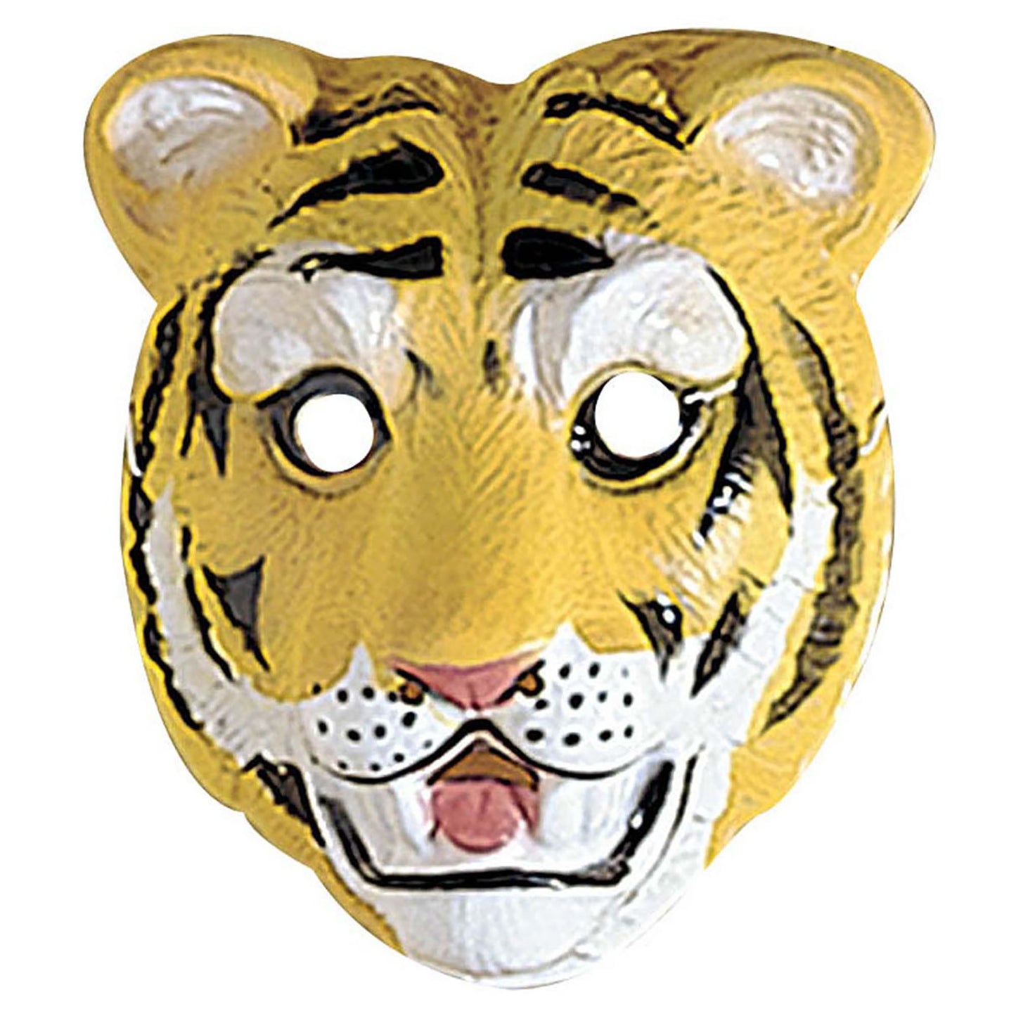"MASKE TIGER " aus Plastik – Vorderansicht