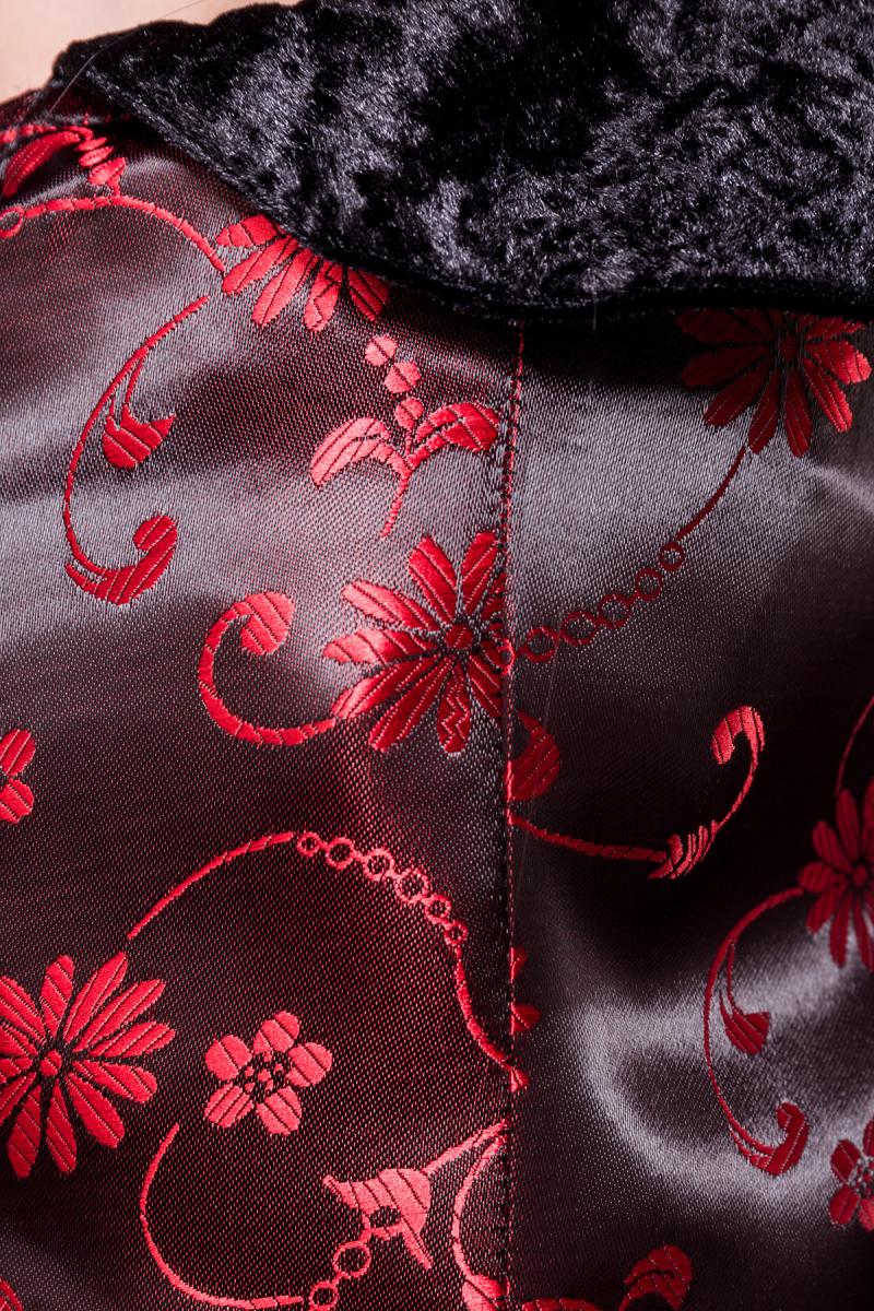 Maskparadise Deluxe Hexenkostüm – Schwarzer-Roter Samt, Komplettset - Fasnacht24.ch