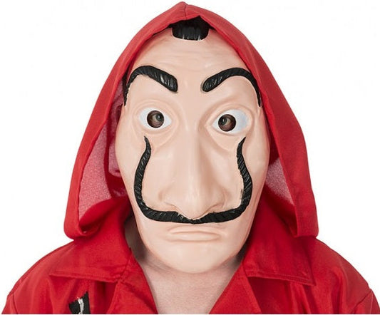 Maskparadise Haus des Geldes Salvatore Dali Maske – Gangster Stil Rot - Fasnacht24.ch