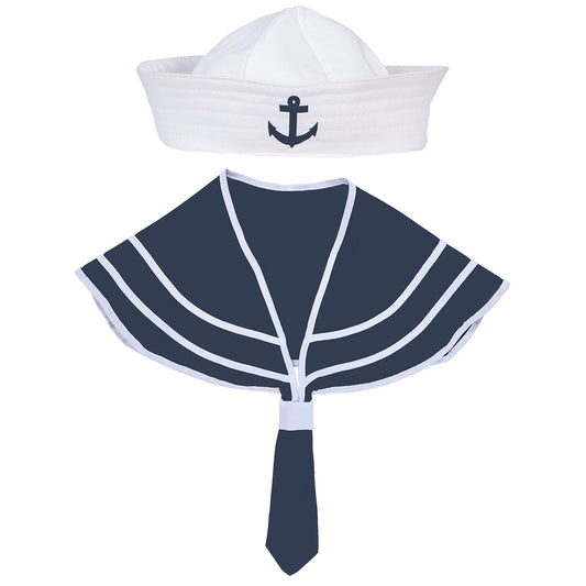"MATROSE" Dress- Up- Set (Kragen, Hut) – Vorderansicht