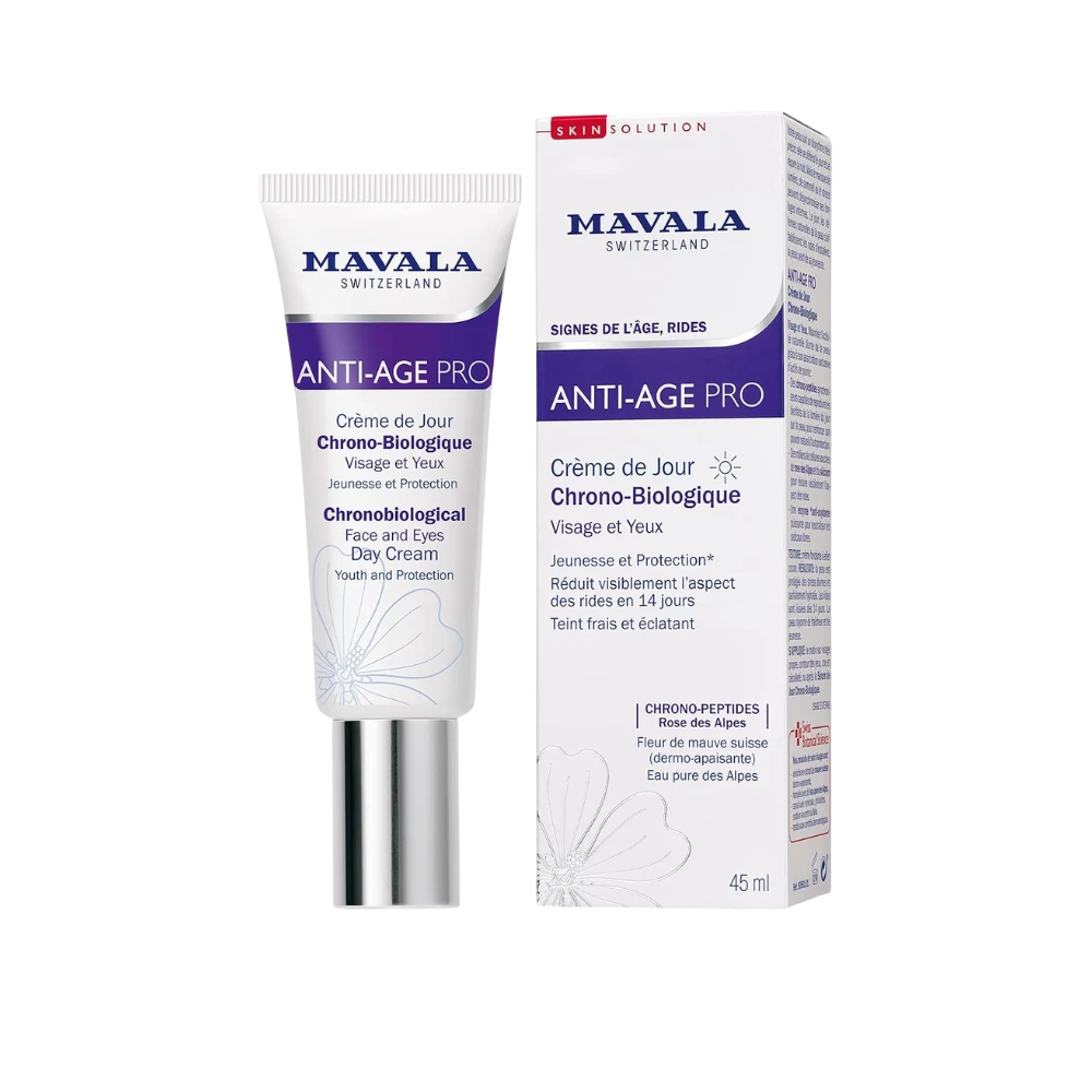 Mavala, Anti-Age Pro, Hydrating, Anti-Wrinkle & Protecting, Tag, Sahne, Face & Eyes, 45 ml