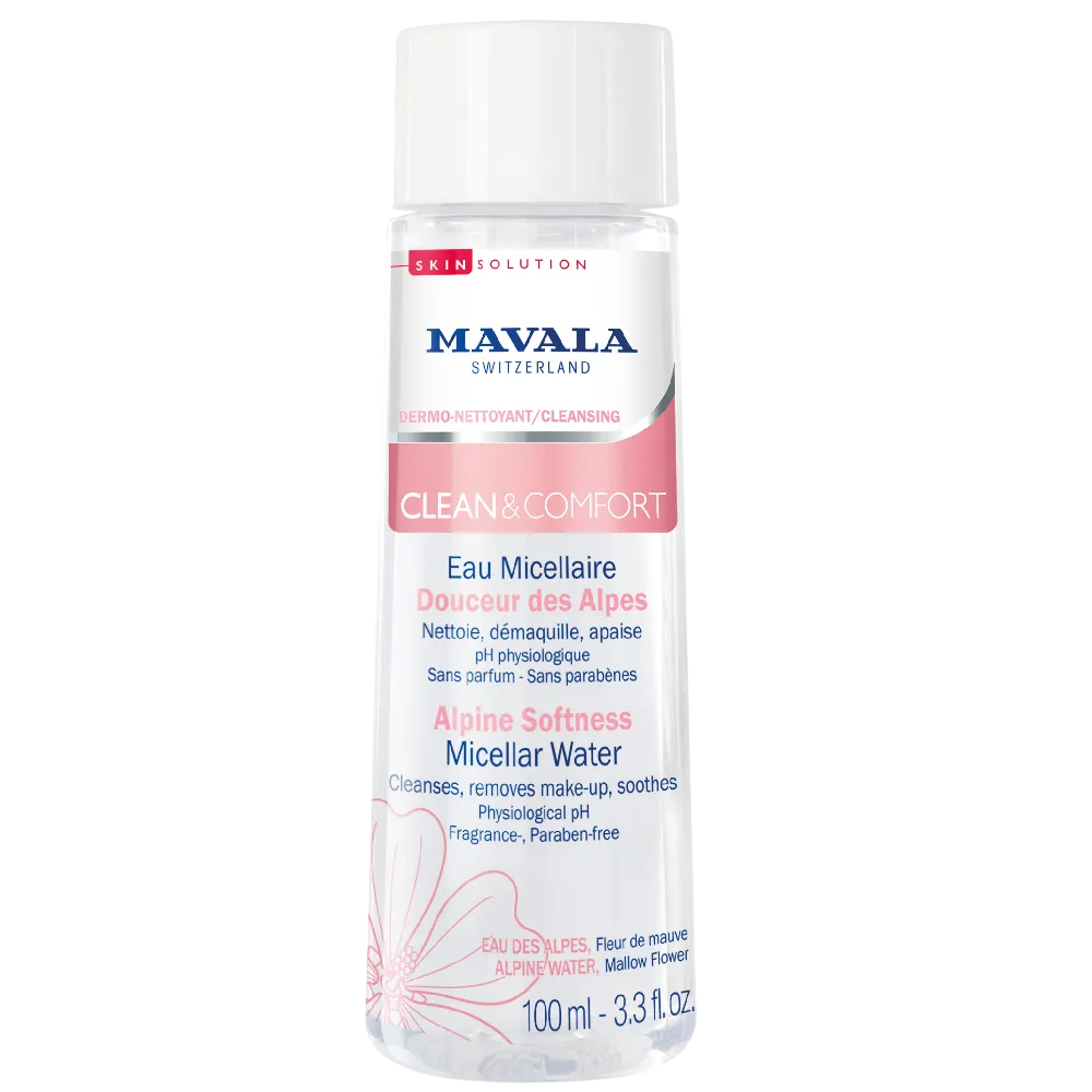 Mavala, Clean & Comfort, Reinigung & Beruhigung, Mizellenwasser, Sensibel, 100 ml