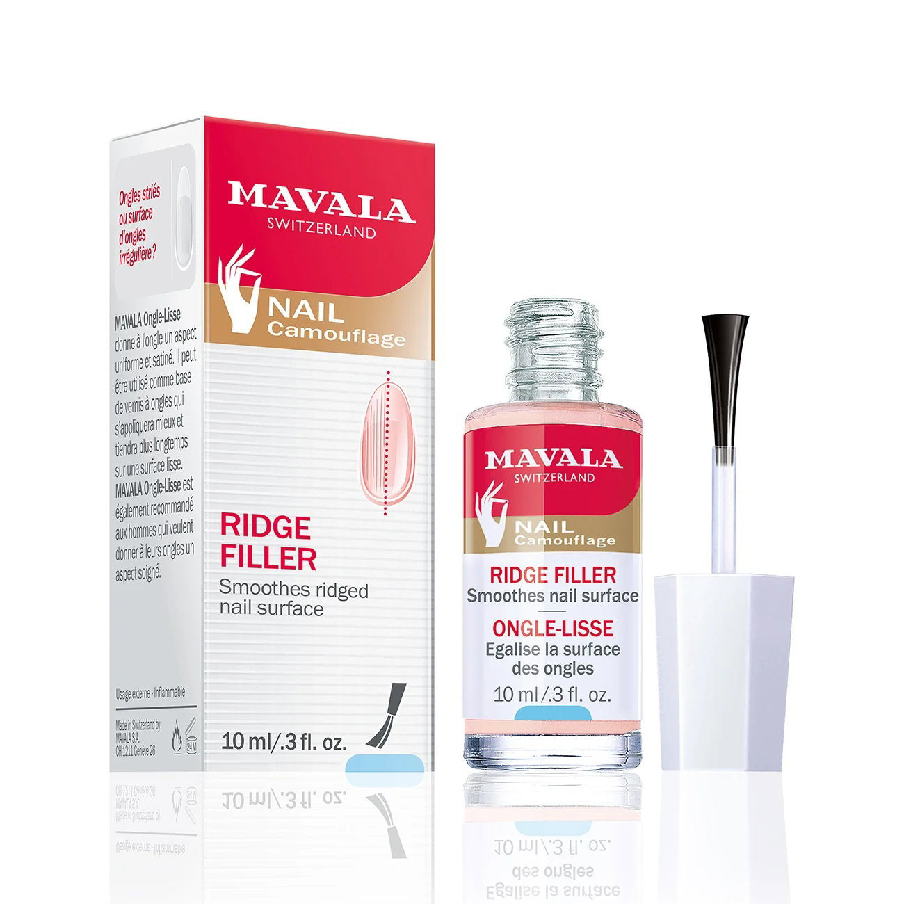 Mavala, Ridge Filler, Glatte, Nagelstärkender Lack, 10 ml