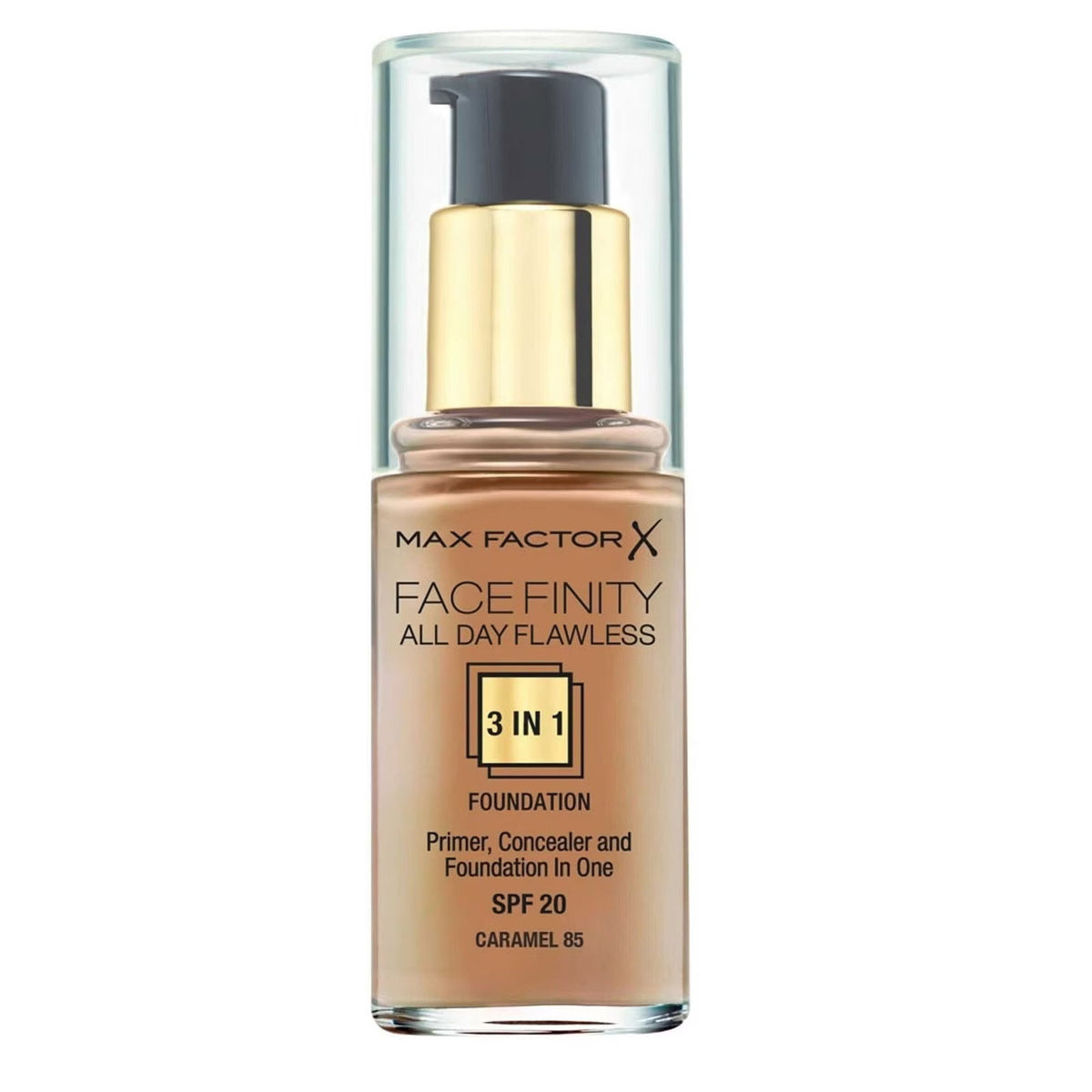 Max Factor, Face Finity All Day Flawless, Cremige Foundation, 85, Karamell, SPF 20, 30 ml