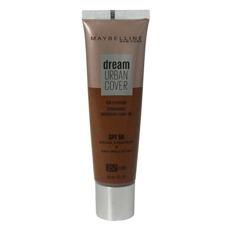 Maybelline, Dream Urban Cover, Vollständige Abdeckung, Cremige Foundation, 352, Trüffel, SPF 50, 30 ml