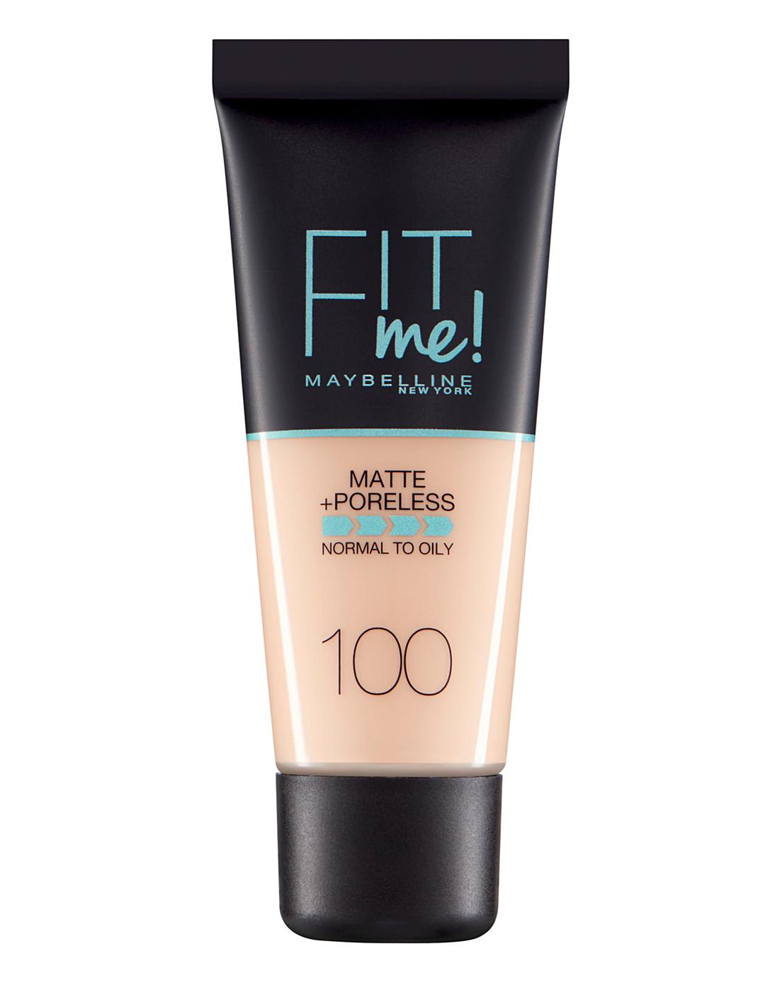 Maybelline Maybelline, Fit Me Matte + Poreless, Flüssige Grundierung, 100, Warmes Elfenbein, 30 ml Regular