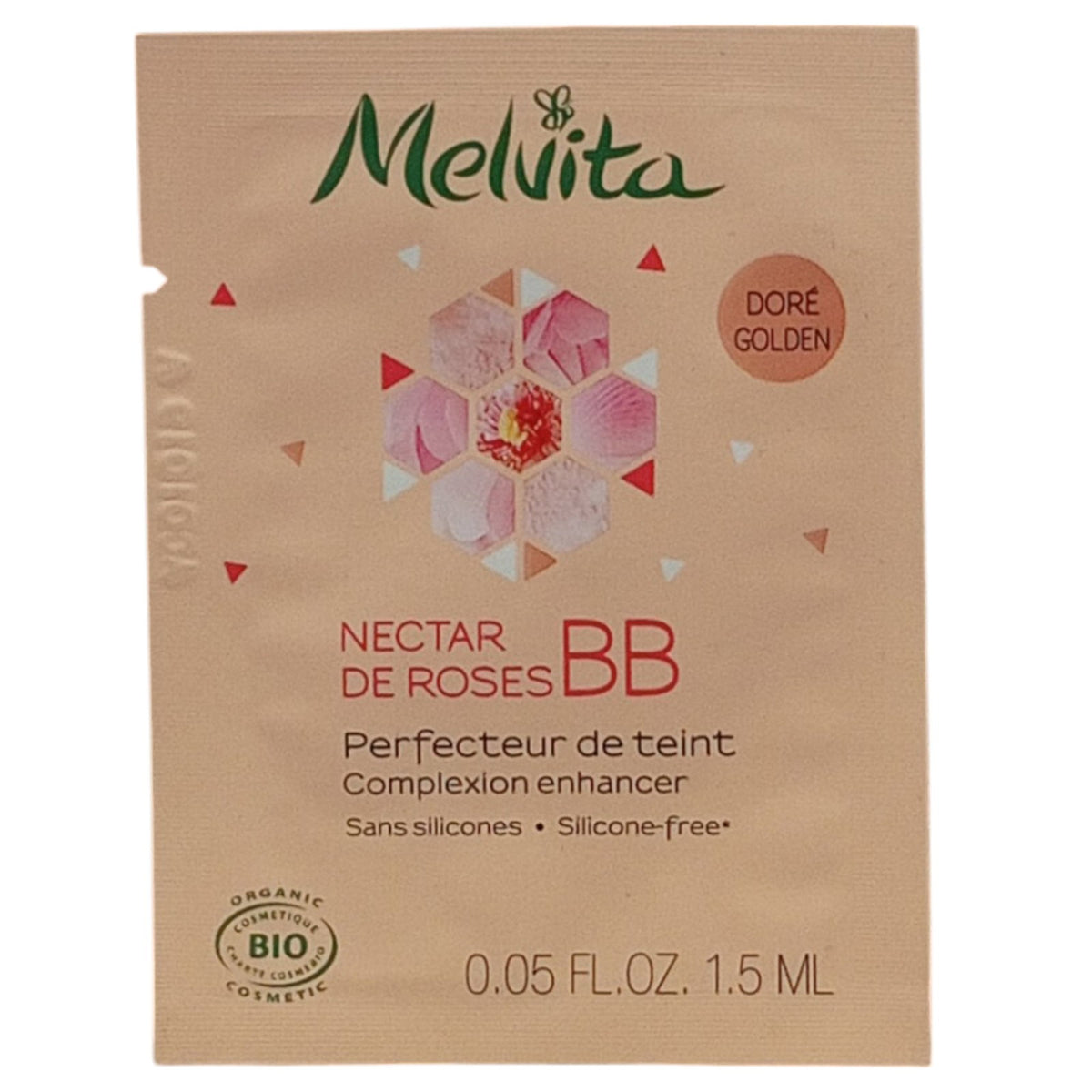 Melvita, Nectar de Roses, Bio, Leichte Abdeckung, BB-Creme, Golden, 1.5 ml *Muster