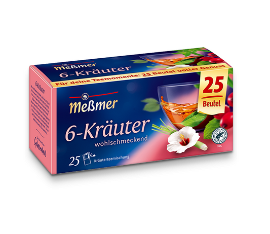 Messmer 6-Kräuter-Mischung Kräutertee 25er Teebeutel