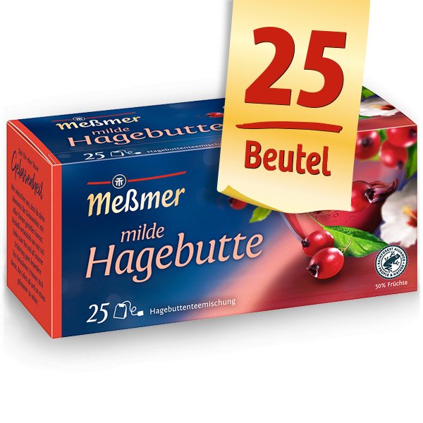 Messmer milde Hagebutte 25er Früchtetee 37,5 g