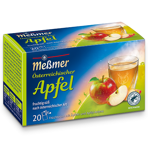 Messmer Österreichischer Apfel Früchtetee mit Äpfeln und Apfel-Aroma