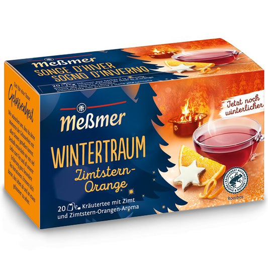 Messmer Wintertraum Tee mit Zimtstern Orangen Aroma 20 Beutel