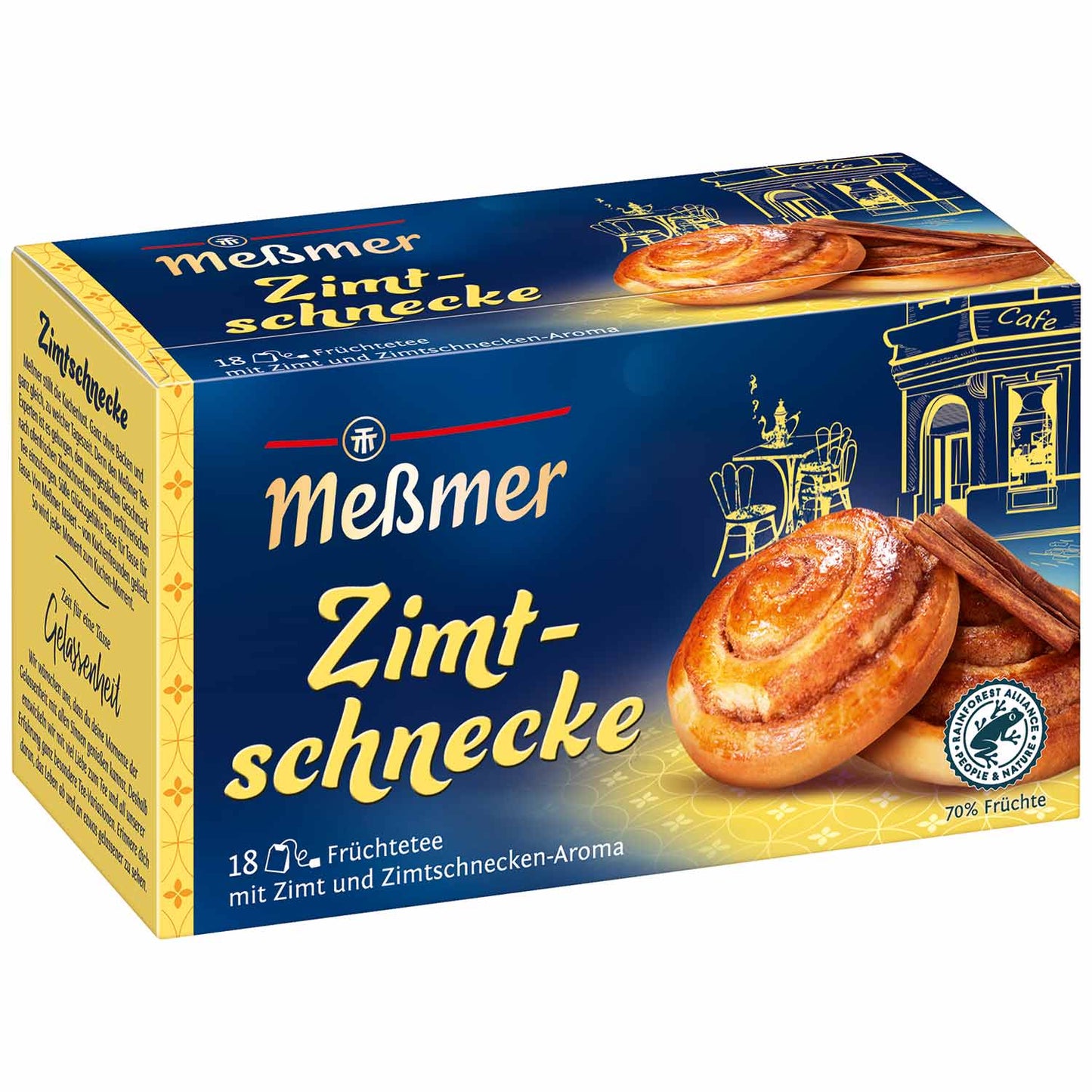 Messmer Zimtschnecke Tee 18er Packung Aromatischer Zimtgeschmack