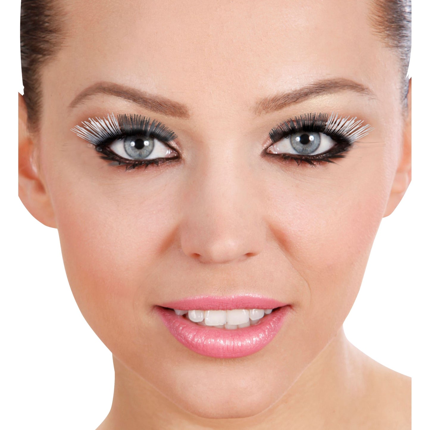 "METALLISIERTE CELEBRITY WIMPERN" mit Klebstofftube - sort. schwarz-gold und schwarz-silber – Ansicht 3