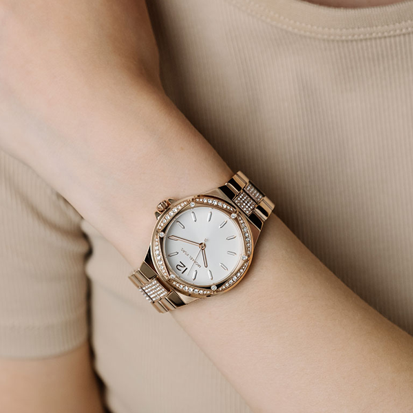 MICHAEL KORS LENNOX MK7362 Only Time Armbanduhr 38 mm Gold ansicht-3