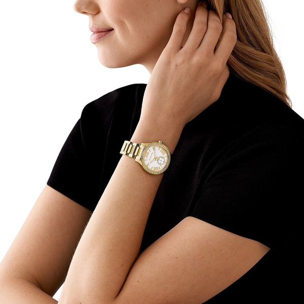 MICHAEL KORS SAGE MK4805 Only Time Armbanduhr 38 mm Gold ansicht-3