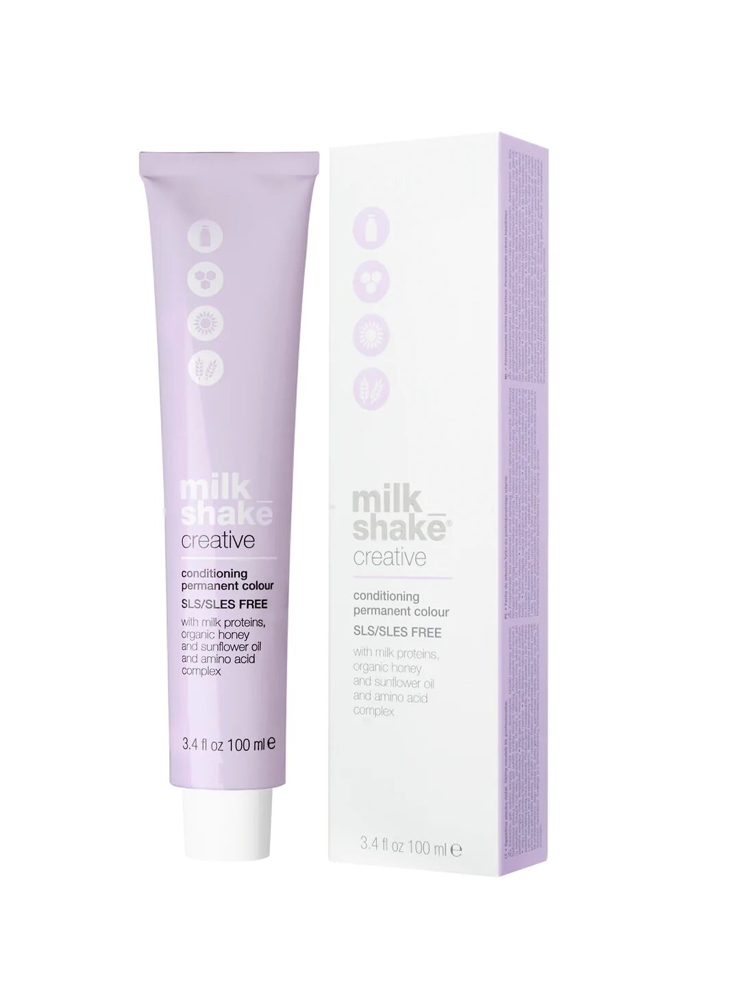 Milk Shake, Creative, Ohne SLS/SLES, Permanente Haarfarbe, 4.04NN Medium Brown Natural Intense, 100 ml