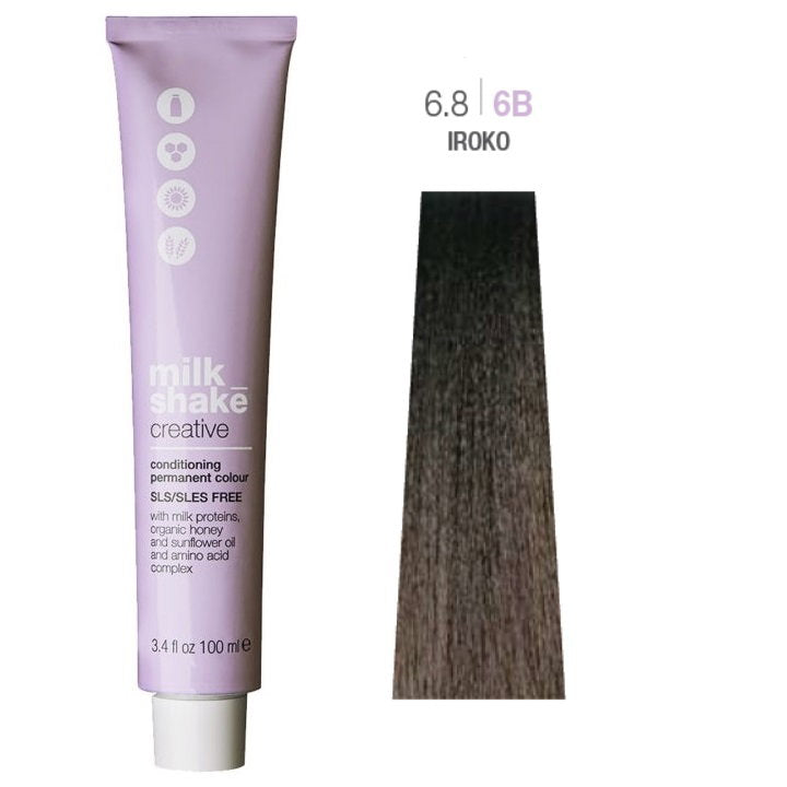 Milk Shake Milk Shake, Creative, Ohne SLS/SLES, Permanente Haarfarbe, 6.86B Iroko, 100 ml Regular