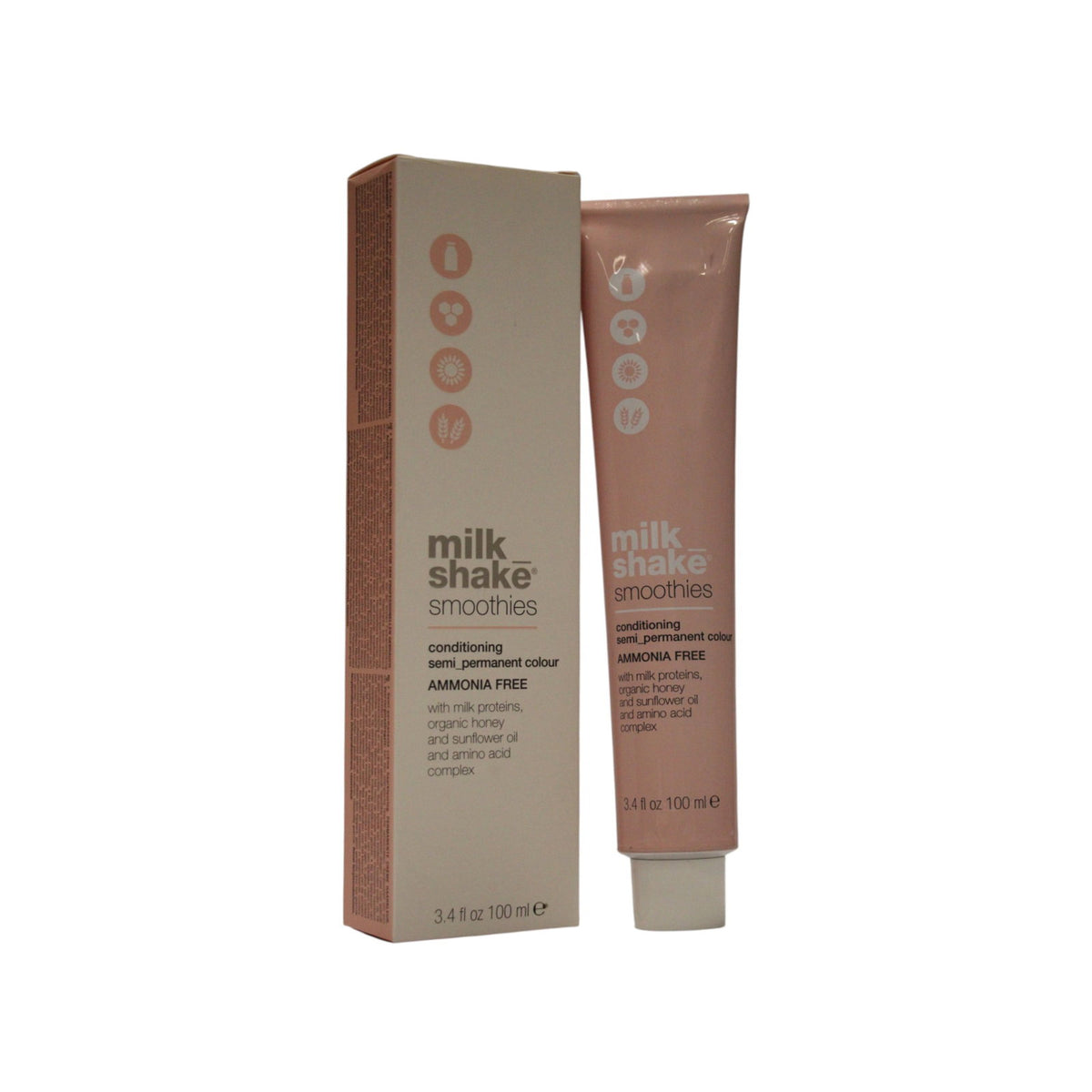 Milk Shake, Smoothies, Semi-permanente Haarfarbe, 7.34 Medium Golden Copper, 100 ml