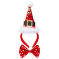 "MINI WEIHNACHTSMANNHUT MIT GLÖCKCHEN UND FLIEGE" – Vorderansicht
