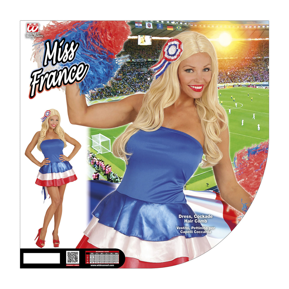 "MISS FRANKREICH" (Kleid, Kokarde-Haarschmuck) – Ansicht 5
