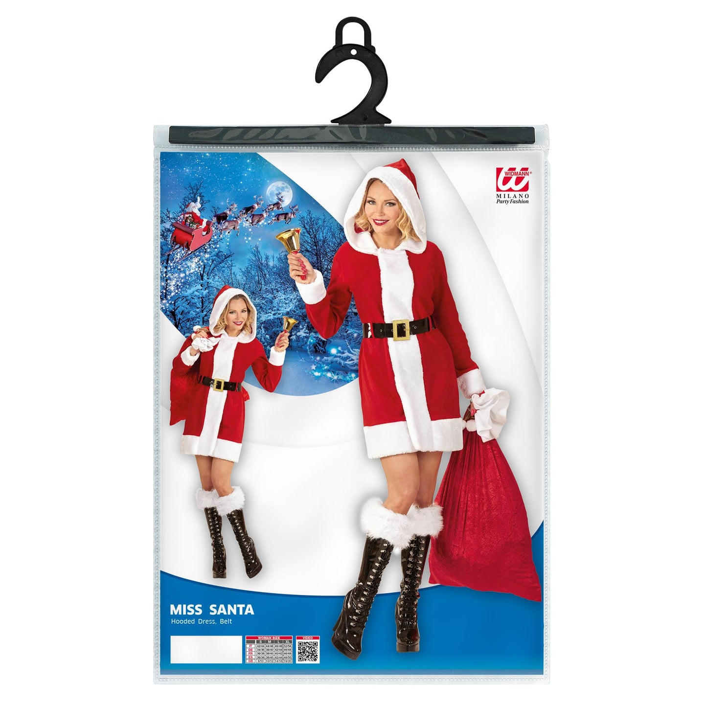 "MISS WEIHNACHTSMANN" (Kleid mit Kapuze, Gürtel) – Ansicht 5