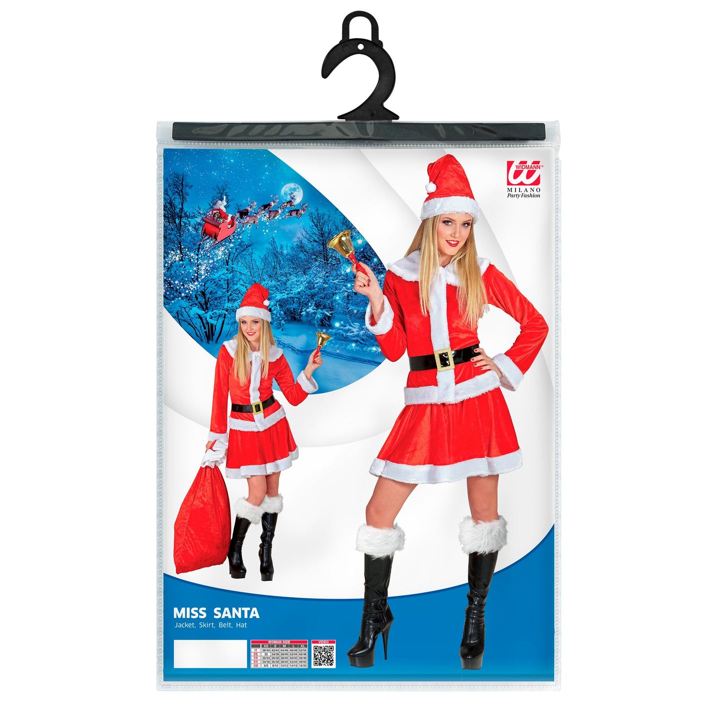 "MISS WEIHNACHTSMANN" (Oberteil, Rock, Gürtel, Mütze) – Ansicht 5