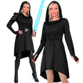 "MITTELALTER / GOTHIKKLEID ZUM SCHNÜREN" (Kleid mit Kapuze) – Vorderansicht