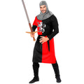 "MITTELALTERLICHER KRIEGER" - rot (Coat, Gürtel, Kapuze) – Vorderansicht