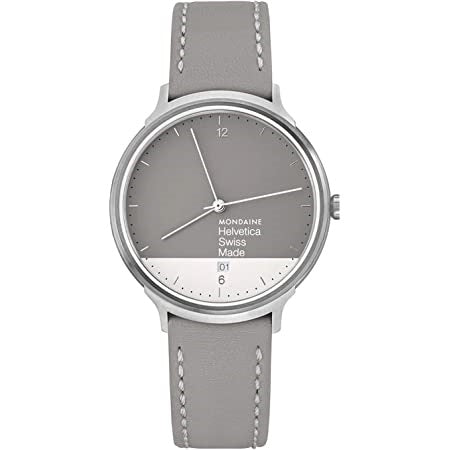 MONDAINE Mod. HELVETICA No. 1 LIGHT MH1.L2280.LH Date Armbanduhr 38 mm ansicht-3