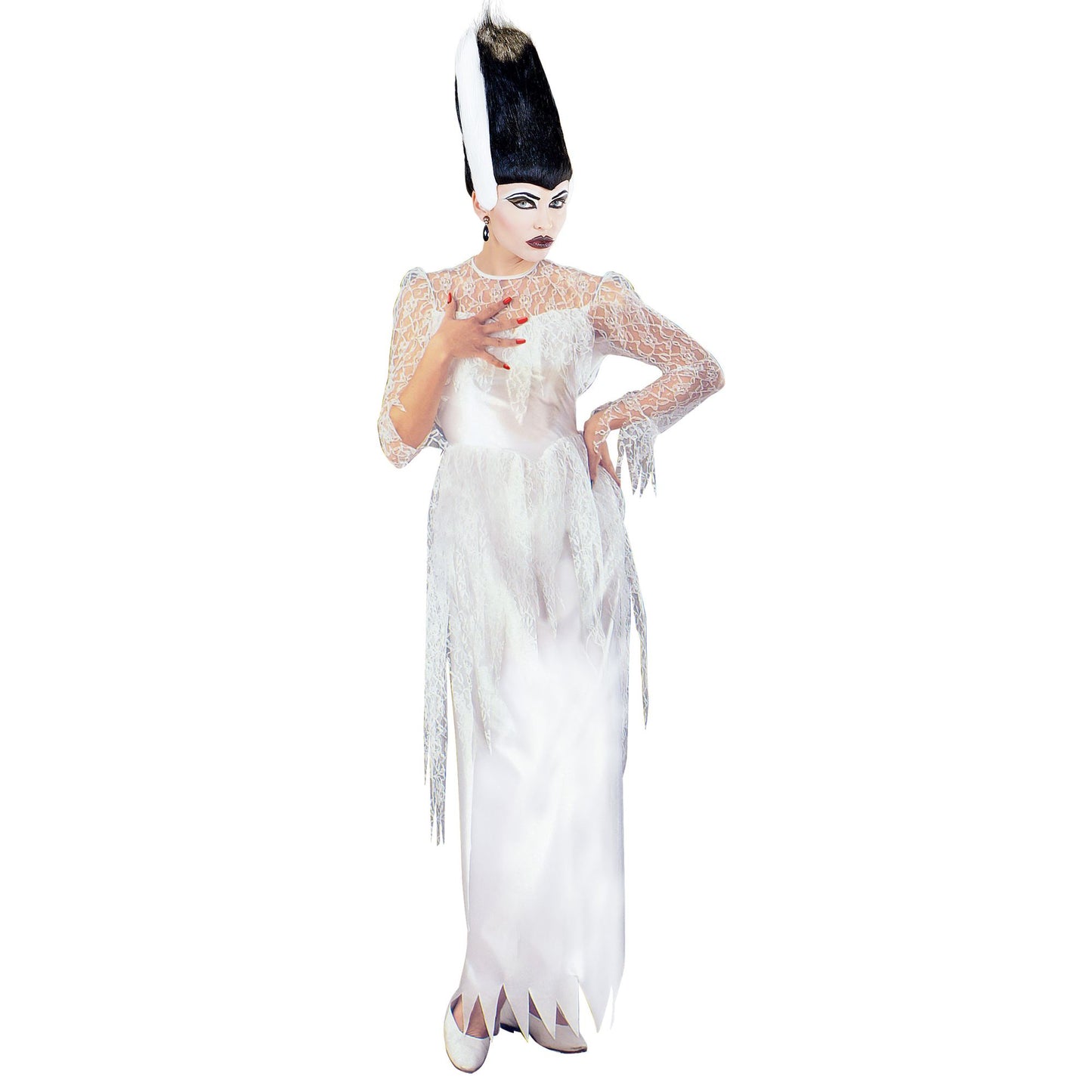 "MONSTER BRAUT" (Kleid, Kopfbedeckung) – Vorderansicht
