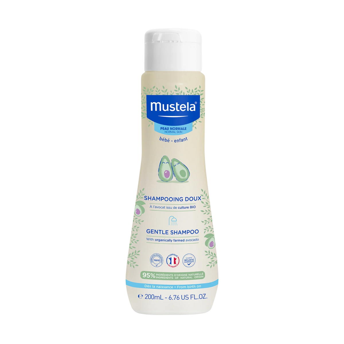 Mustela, Gentle, Avocado, Haarshampoo, Sanfte Reinigung, 200 ml