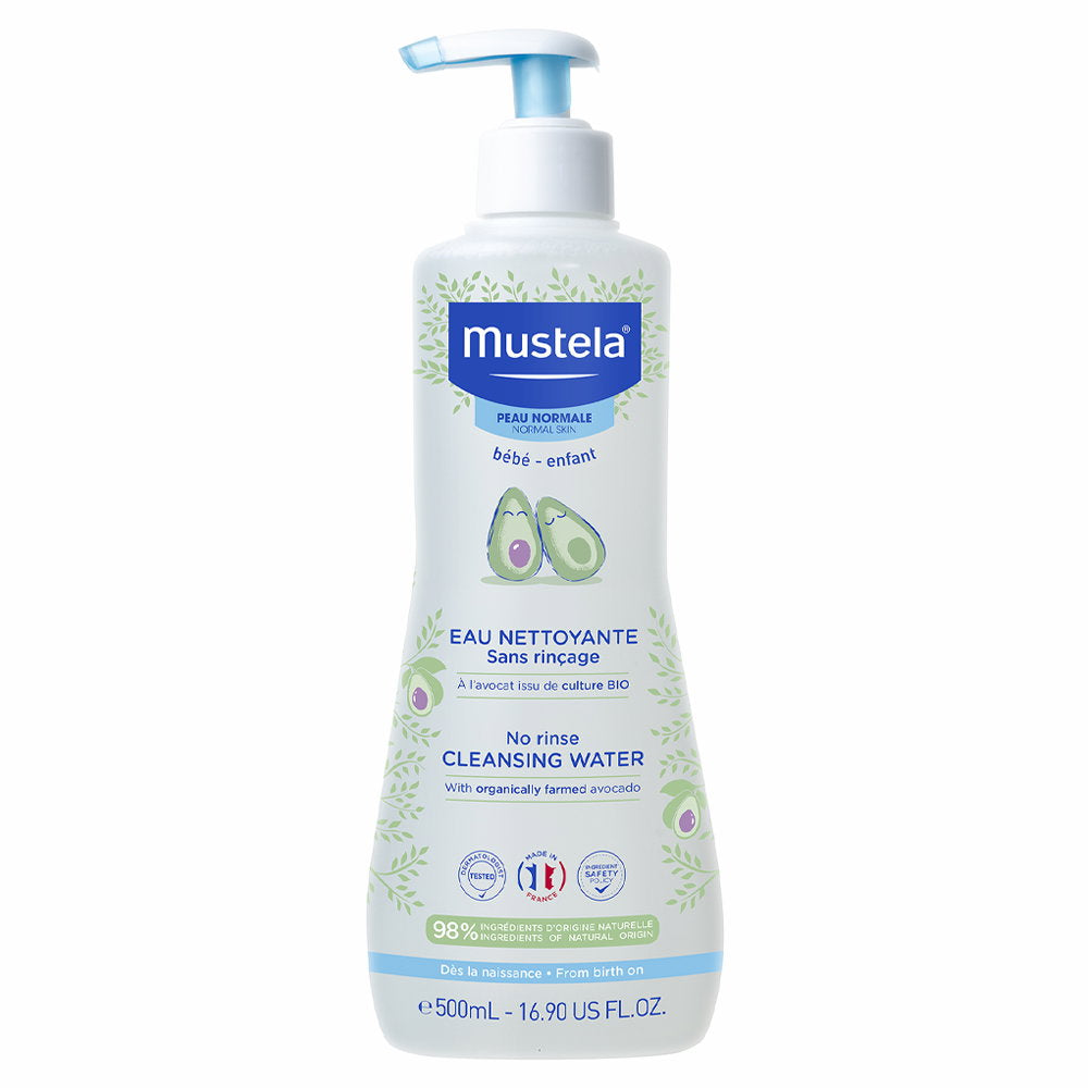 Mustela Mustela, No Rinse, Avocado, Soften, Reinigungswasser, For Face, Body & Diaper Area, 500 ml Regular