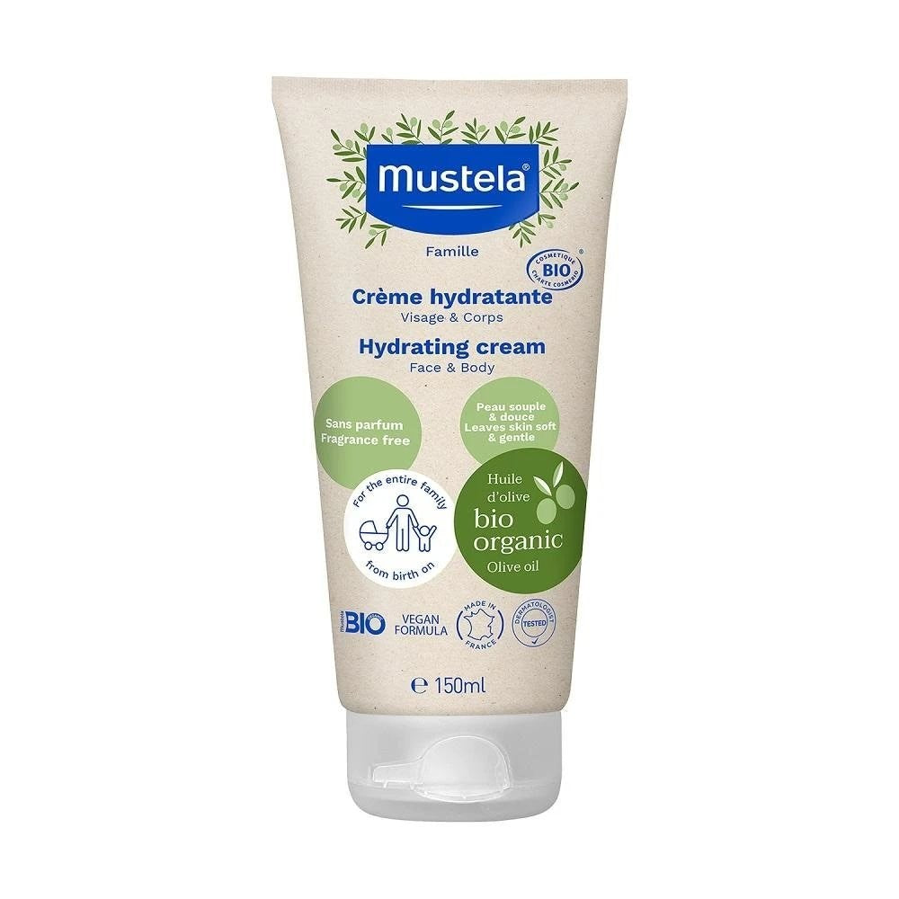 Mustela, Organic, Olivenöl, Hydratisierend, Sahne, Für Gesicht & Körper, 150 ml