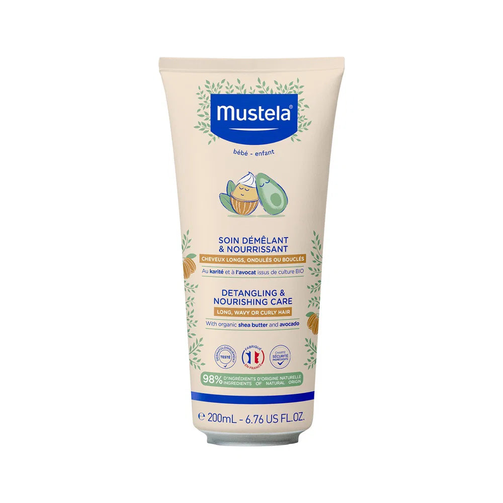 Mustela Mustela, Mustela, Sheabutter und Avocado, Haarcreme-Behandlung, Entwirren & Glätten, 200 ml Regular