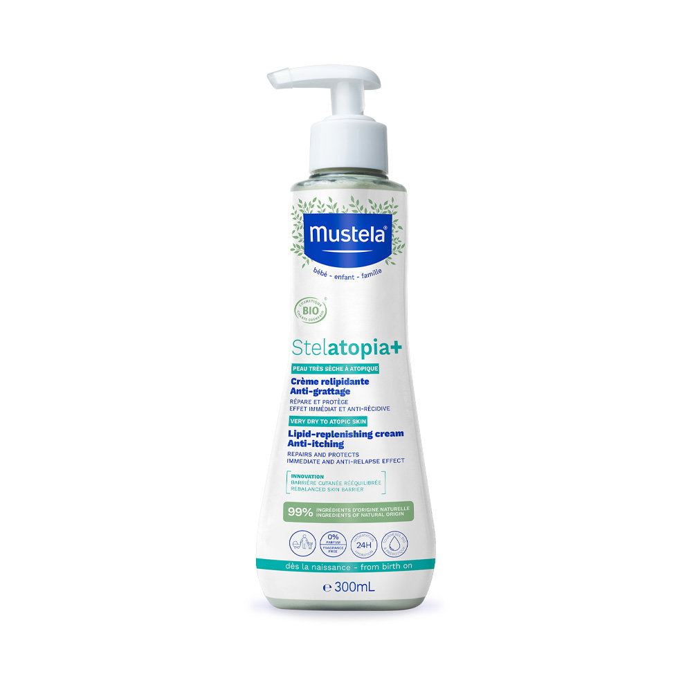 Mustela Mustela, Stelatopia+, Sonnenblume, Lipid Replenishing, Sahne, 300 ml Regular